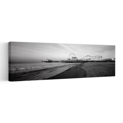 Santa Monica Pier, California, Usa Abstract Contemporary Beach Ocean Wall Art