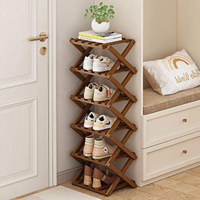 Shoe Rack, Walnut, 6