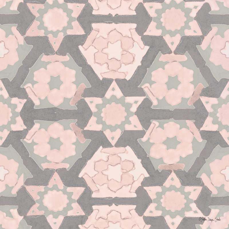 Motif rose et gris par Stellar Design Studio - impression, H 12 po x l 12 po, Toile tendue