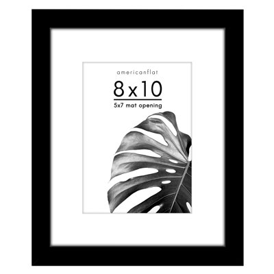 Cadre photo Brockley avec passe-partout en bois composite et verre incassable