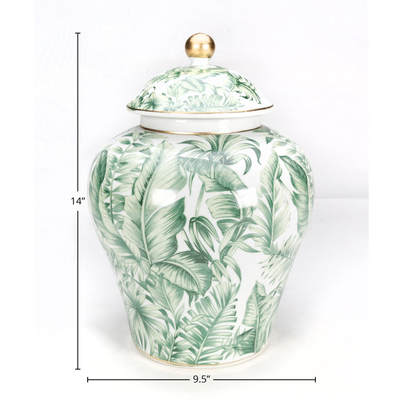 Pot à gingembre en porcelaine Saguenay, Vert