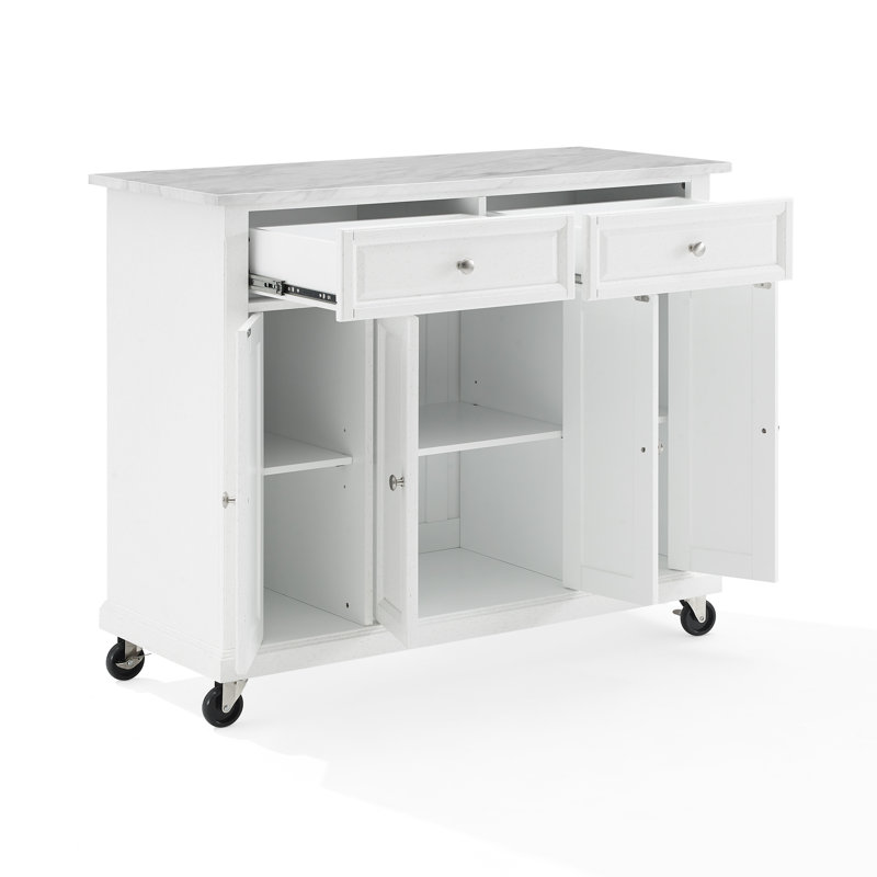 Vantrice 42 " W Kitchen Island, White