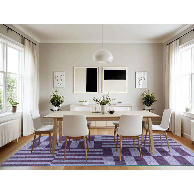 Tapis 100% à motif lavable à la machine 2989, Rectangle 7 pi x 10 pi