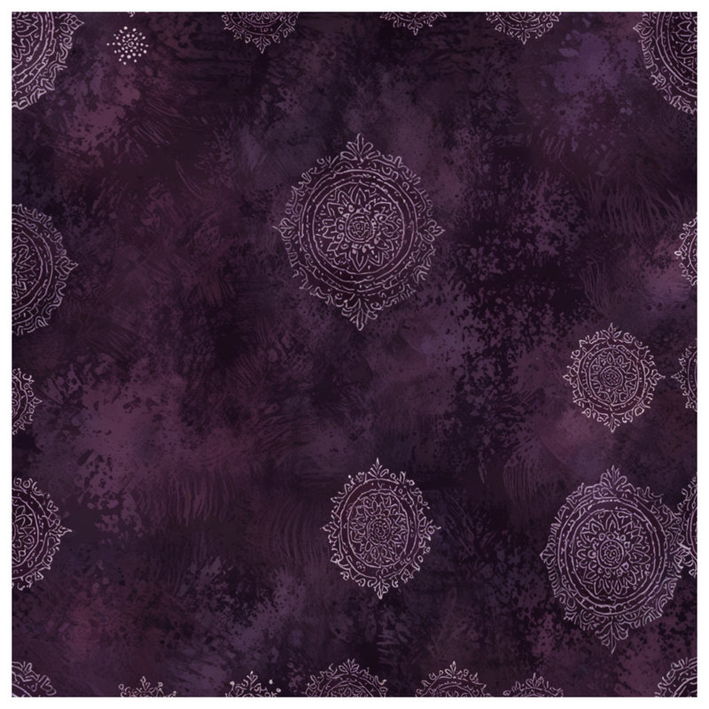 Toile de galerie mauve à motif ornemental en plusieurs tailles, 16 x 16 inches