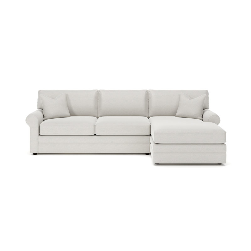 Canapé modulaire 2 pièces avec méridienne Comfy, Orienté à droite, Ivoire Drusky