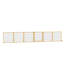 Barrière pour animaux 170 po en bois. Barrière pliable pour petits chiens de taille moyenne. 6 avec pieds de support. Bois naturel. Porte d'entrée solide et robuste, escalier solide