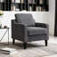 Chaise d'appoint confortable et de soutien avec coussin rembourré épais, idéale pour la détente et les intérieurs modernes-1752053912