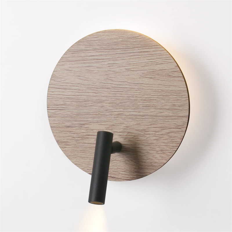 LED Spotlight, Wood/Black