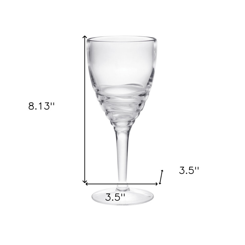 Ensemble de quatre verres à vin tout usage en acrylique