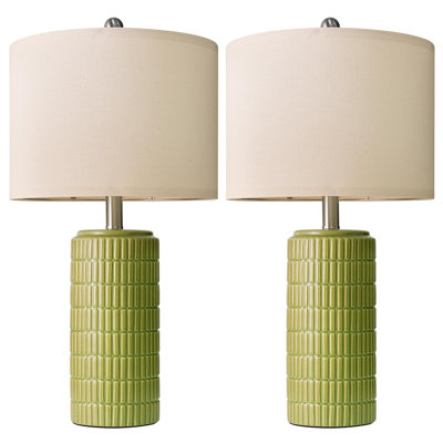 23" Ceramic Table Lamps Set of 2 (Bulbs Not Included)