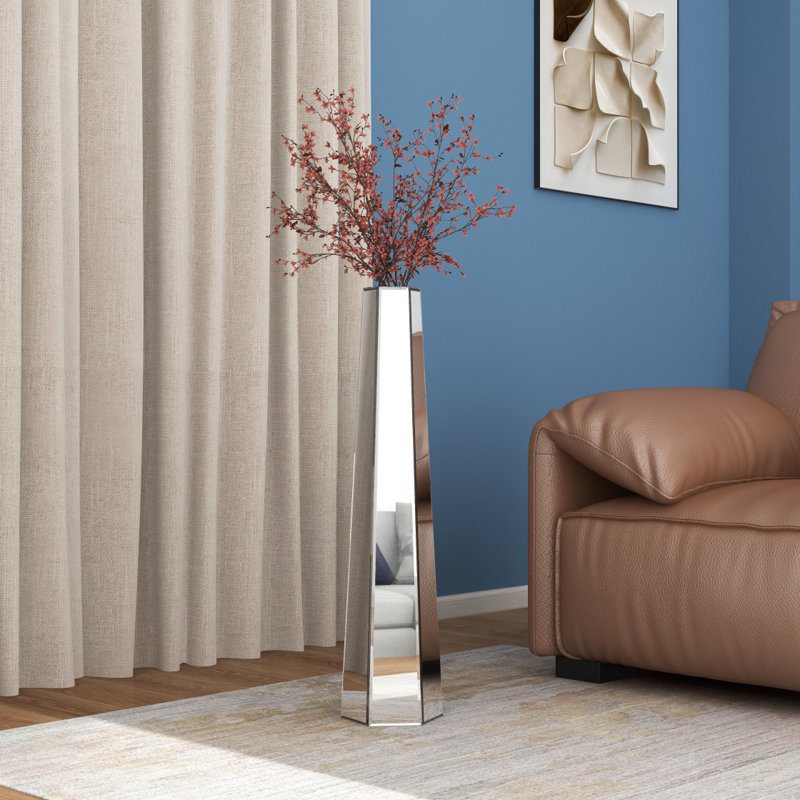 Vase de plancher en verre fait à la main