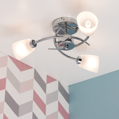 Saniya Glass Semi Flush Mount