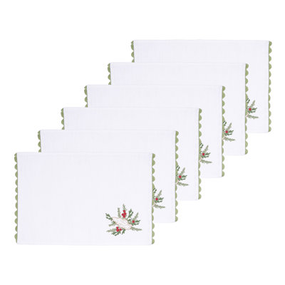 Coastal Tidings Christmas Set of 6 Placemats