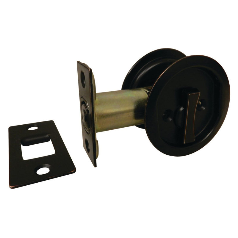 Poignée de porte à poche, Bronze huilé