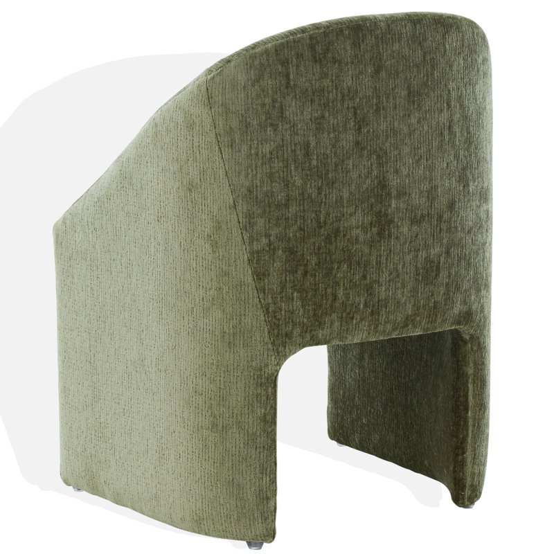 Kagan Chenille Dining Chair, Olive Green