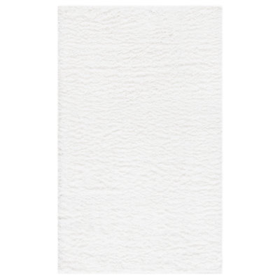 Jiang Shag White Area Rug