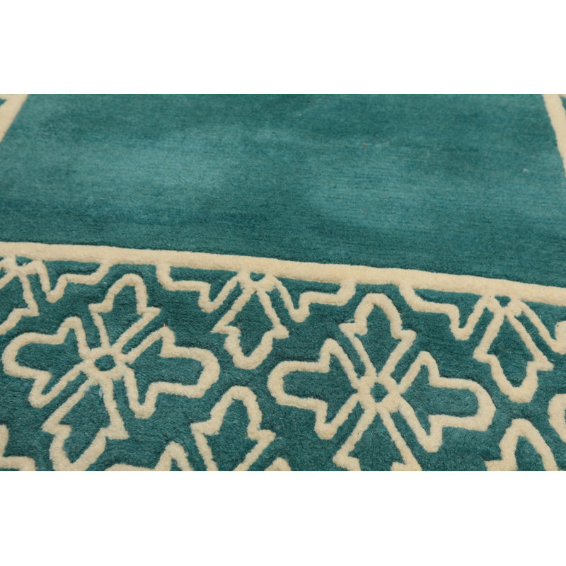 Tapis transitionnel indo tibétain en laine noué à la main 4 x 6
