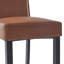 Ensemble de 2 tabourets de bar, tabourets de bar rembourrés pour îlot de cuisine, pieds en similicuir brun, siège en simili cuir d'une capacité de poids de 300 lb-119320454