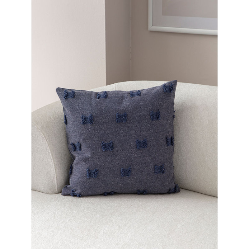 Premium Blue Cushion Cover, 16.9 x 16.9 inches | 100% Polyester, Machine Washable, Soft Fabric Density: 3.5 oz/sq yd | Perfect for Living Room, Bedroom, & Outdoor Decor | Stylish & Durable Design