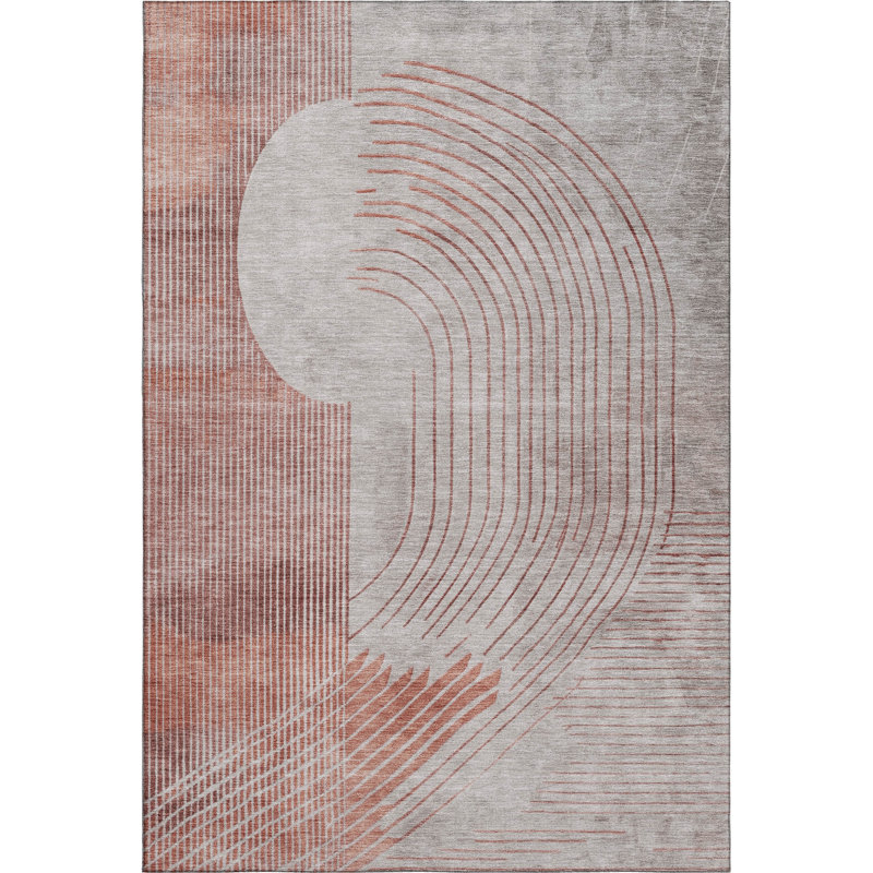 Premium Machine Washable Ariel Geometric Rug, Rectangle 10' x 14'