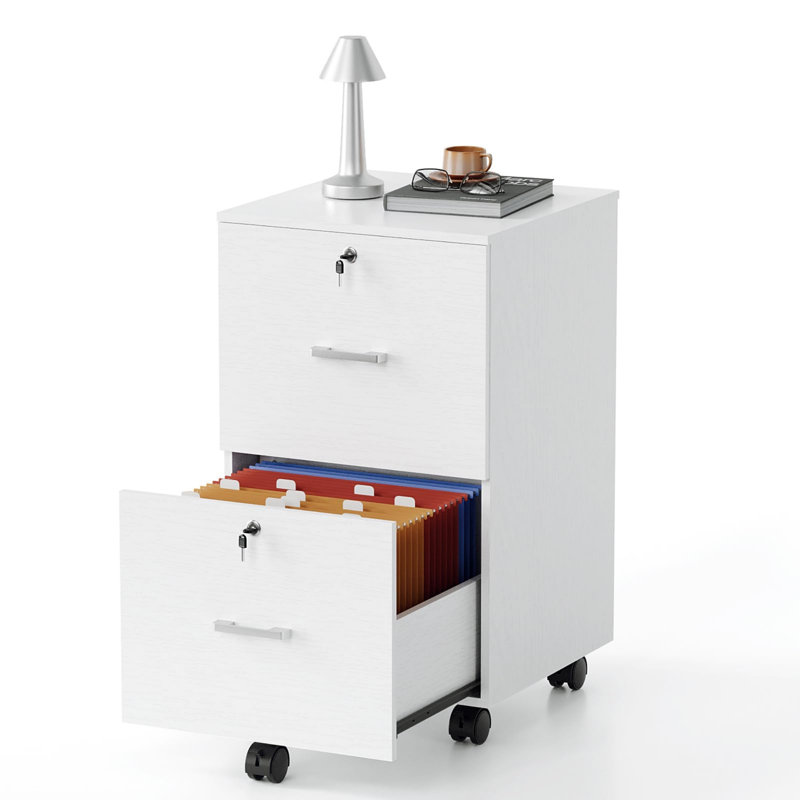 39 cm W 2 -Drawer Wheels / Casters included Mobile Filing Cabinet