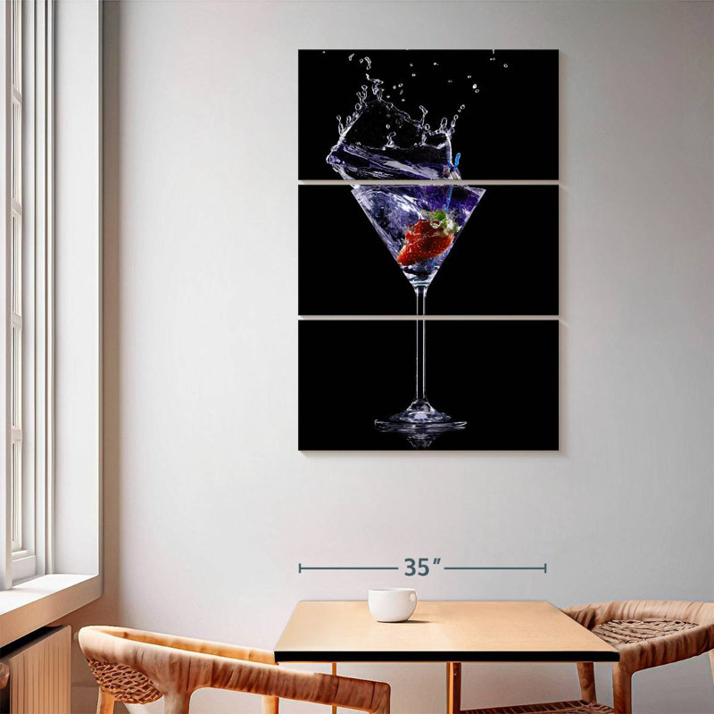 Yarlin Strawberry Martini Splash, 65" H x 42" W
