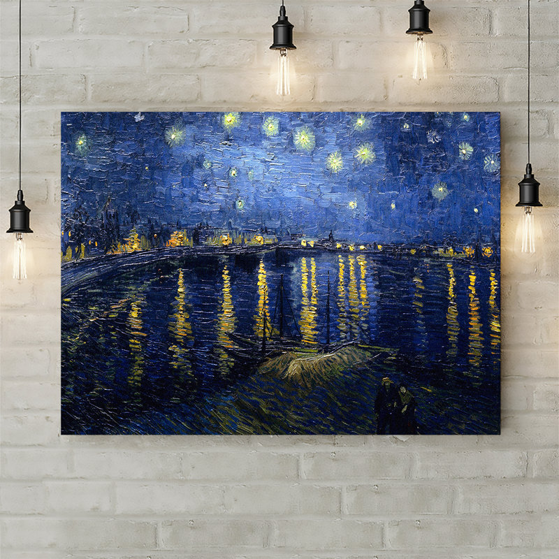 Starry Night Over The Rhone by Vincent Van Gogh - Wrapped Canvas Print, 20.5cm H x 30.5cm W x 3.8cm D