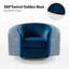 Fauteuil demi-tonneau en velours Holden-2048154360