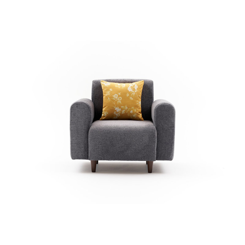 Bolat Upholstered Armchair, Grey
