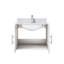 Meuble-lavabo blanc lustré 24 po X P 22 po D, dessus en marbre de Carrare et ensemble de robinet-117843790
