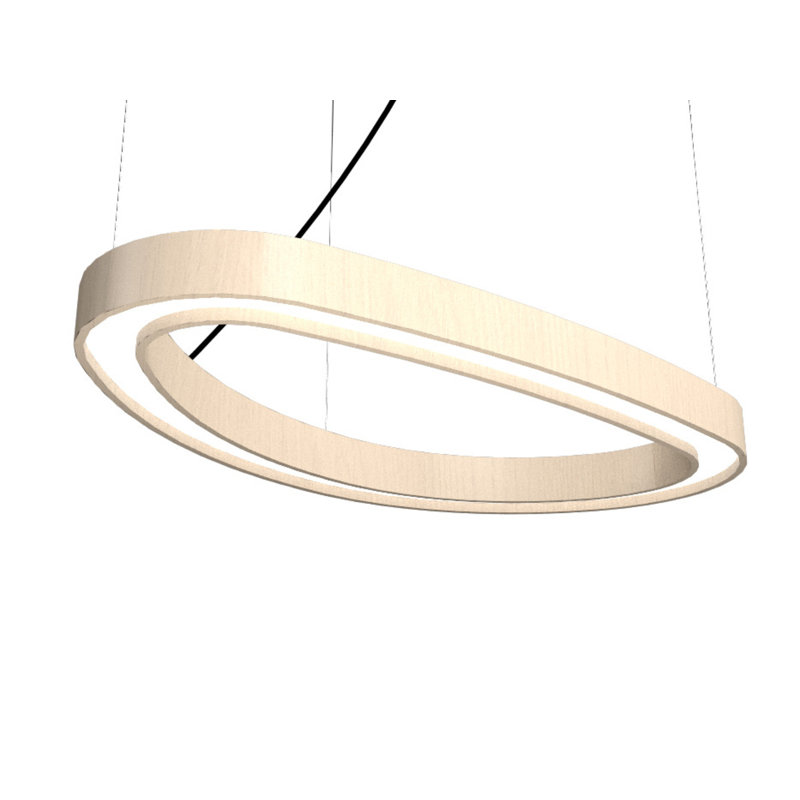 1 - Light LED Unique/Statement Pendant, 1.97" H x 55.12" W x 29.72" D, Organic Cappuccino