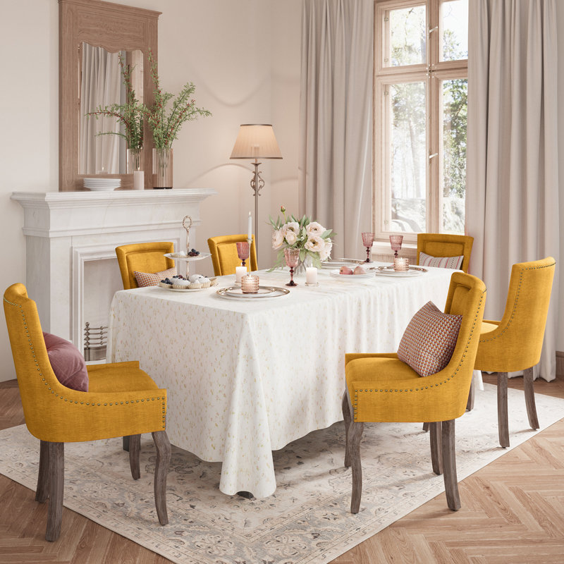 Chaise d'appoint rembourrée Jernell (ensemble de 2), Jaune