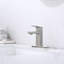 Robinet de salle de bain monocommande en nickel brossé, 33 po x 21 po x 7 po, avec construction en métal