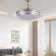 Smart Modern Chandelier Ceiling Fan with Remote Control LED Light，6 Speed/Color Temperature 3000-6000K/Reversible/Timer Setting 1H-2H