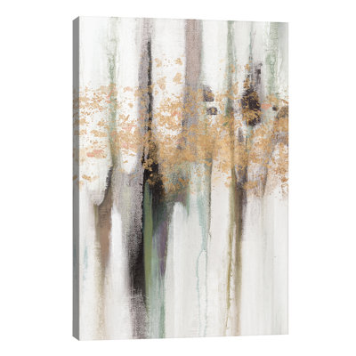 Falling Gold Leaf I by Studio W - Wrapped Canvas Painting