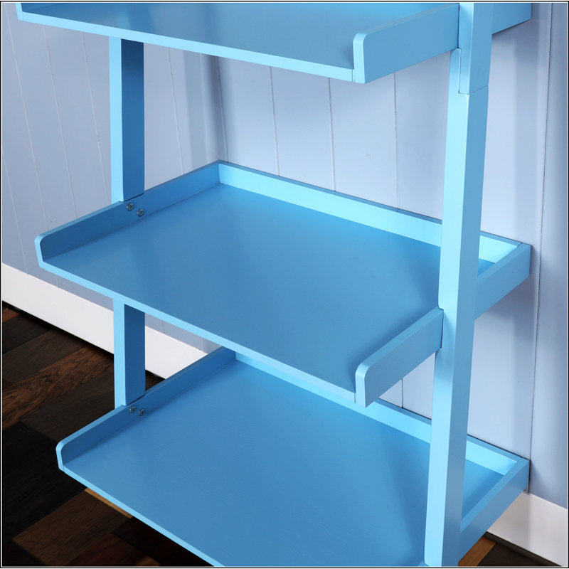 Versatile 5-Tier Ladder Shelf for Extra Storage and Stylish Display, Blue