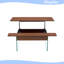 Table basse à plateau relevable avec grain de bois et pieds en verre-1133927588