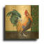 «Damask Rooster A» par Jean Plout, art mural en métal doré, 12 po x 12 po-132265366