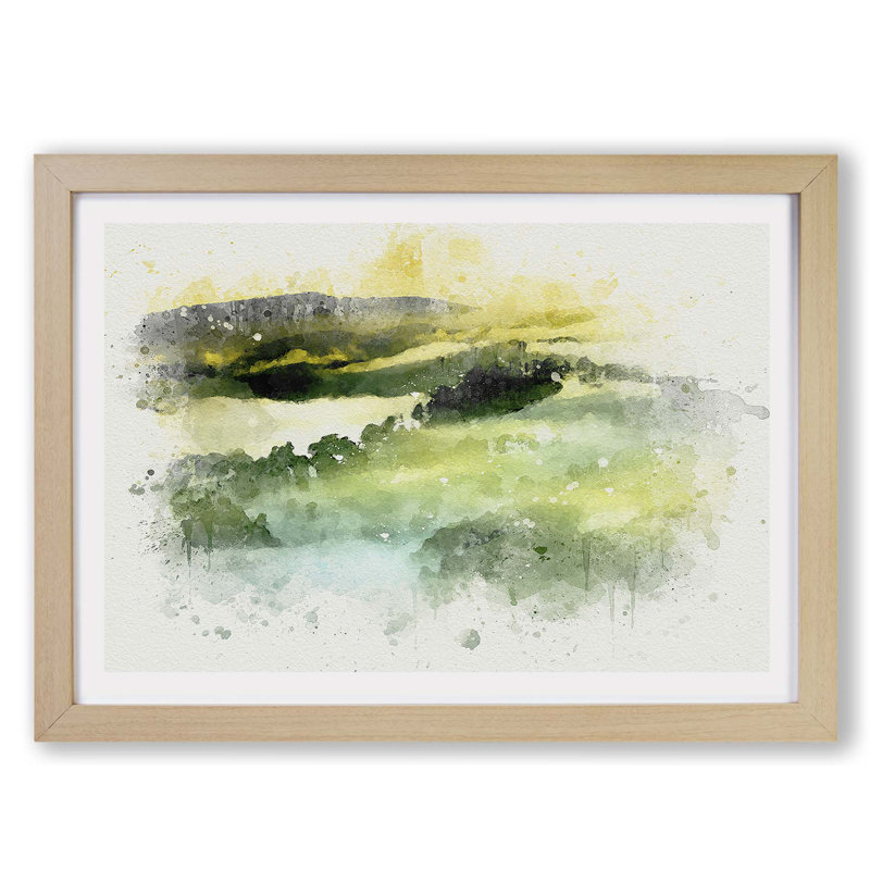 Mist Over Da Lat In Vietnam - Single Picture Frame Painting, 62cm H x 87cm W x 2cm D, Oak