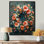 «Pink Green Spring Symphony Wreath», reproduction d'art murale couronne