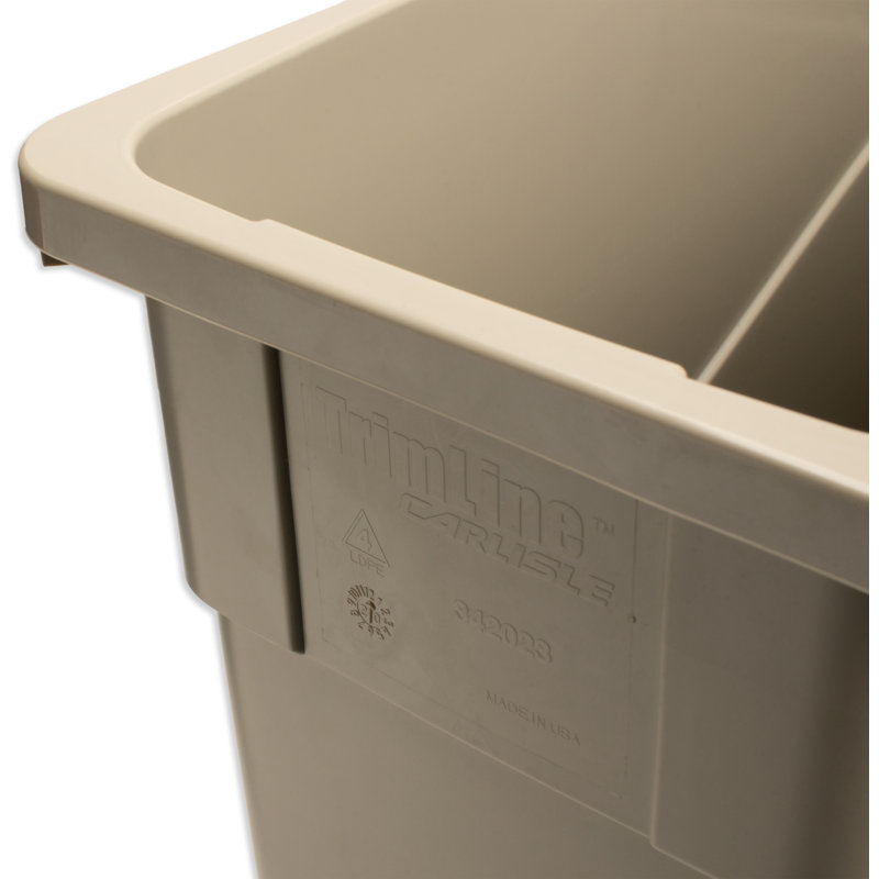 Poubelle 23 gallons trimline, Beige