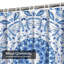 Rideau de douche bleu imperméable, rideaux de douche pour la salle de bain avec 12 crochets-129427150