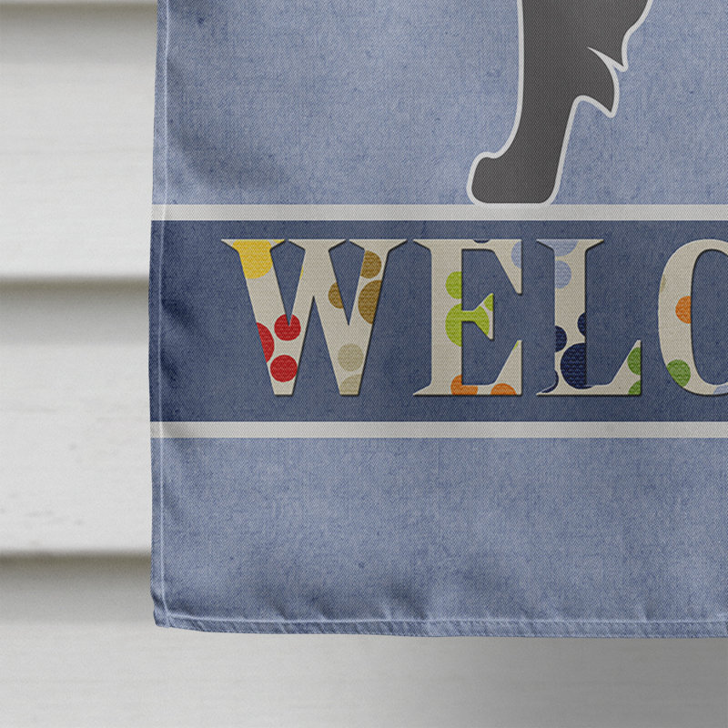Polyester 2 côtés 40 x 28 po welcome drapeau maison, Berger belge Groenendael