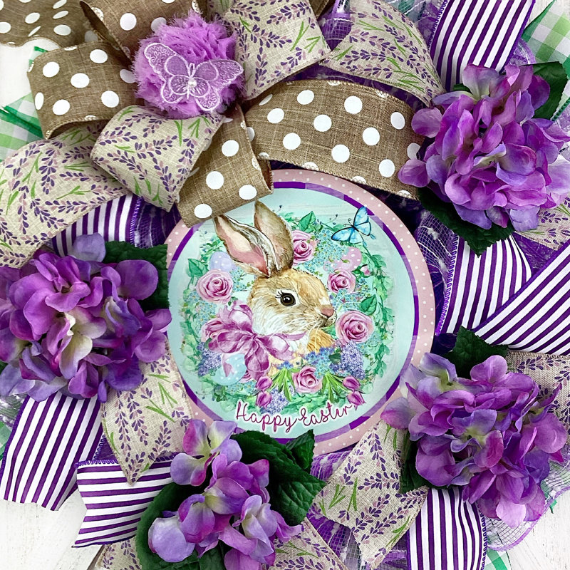 Couronne en maille 18 po Joyeuses Pâques