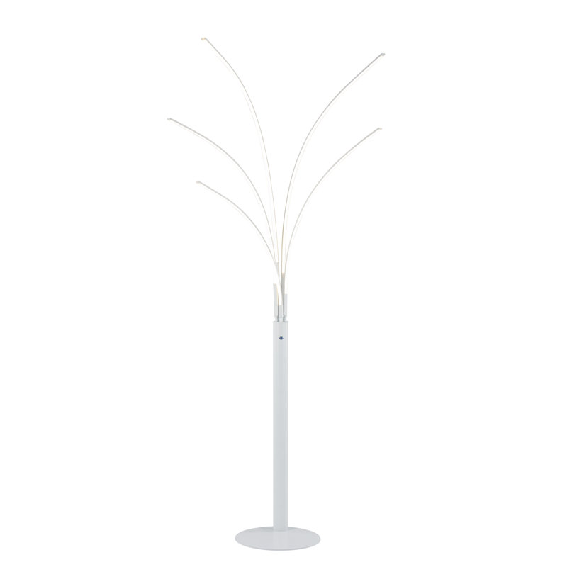 Petit 94'' LED Tree Floor Lamp with USB, Matt White
