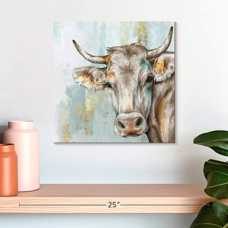 Vache têtue Brampt I, H 16 po x l 16 po