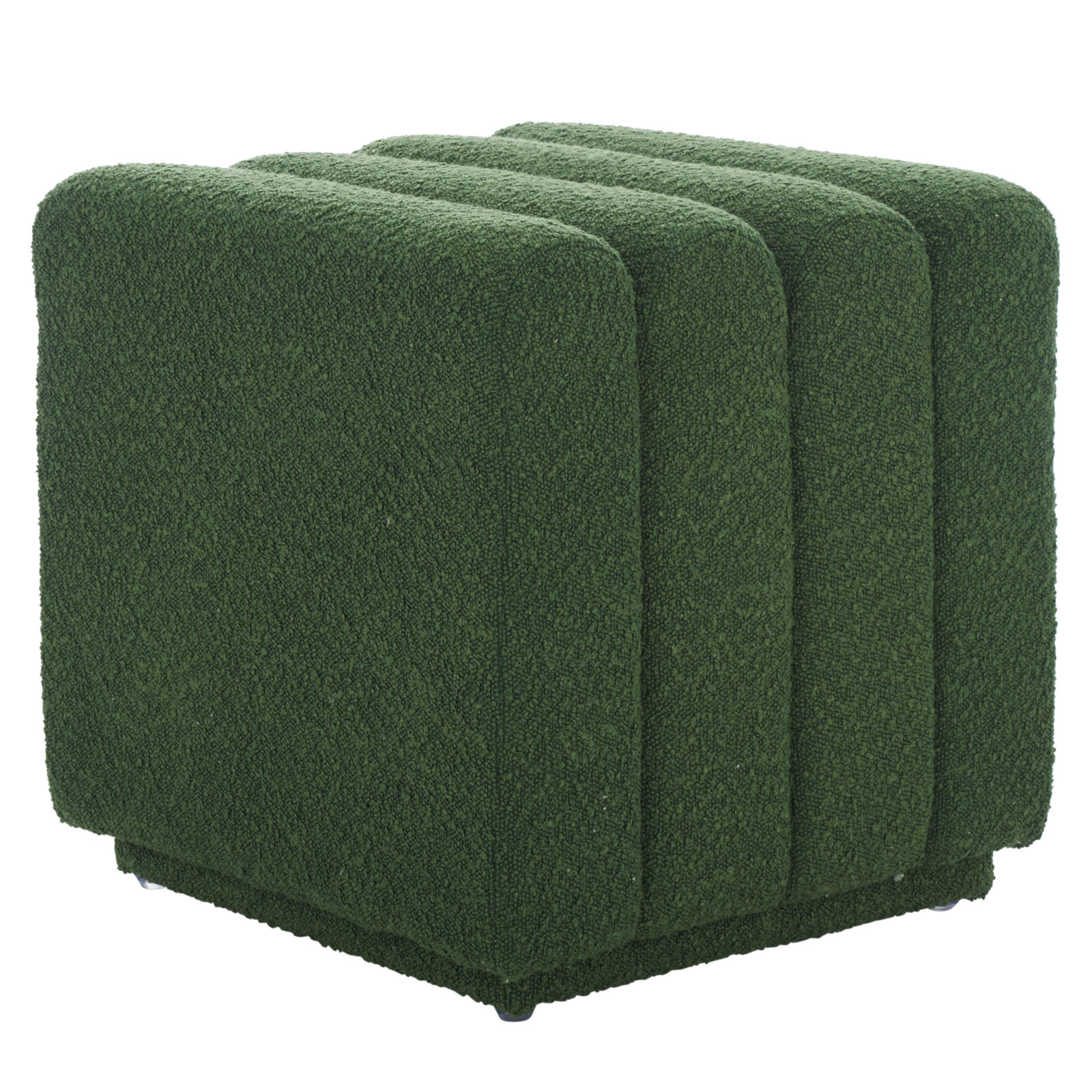 19" Square Ottoman, Pine Green
