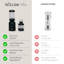 Le mélangeur Willow Warrior fabriqué à partir de plastique recyclé à 99% avec un mélange puissant pour les smoothies, les boissons glacées comprend 2 tasses à emporter et de la paille - Noir-122272106
