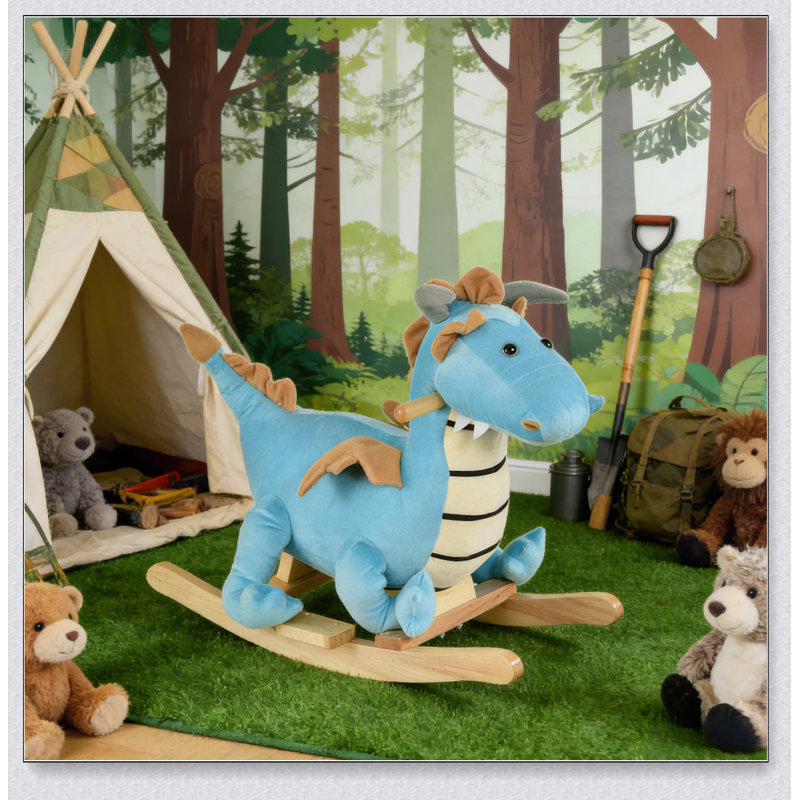 Chaise berçante dinosaure, chaise berçante pour enfants avec sons authentiques et design confortable