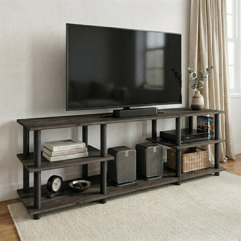 Meuble télé 3 niveaux Easy Twist, Gris foncé